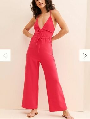 Hot Pink Crossback Jumpsuit